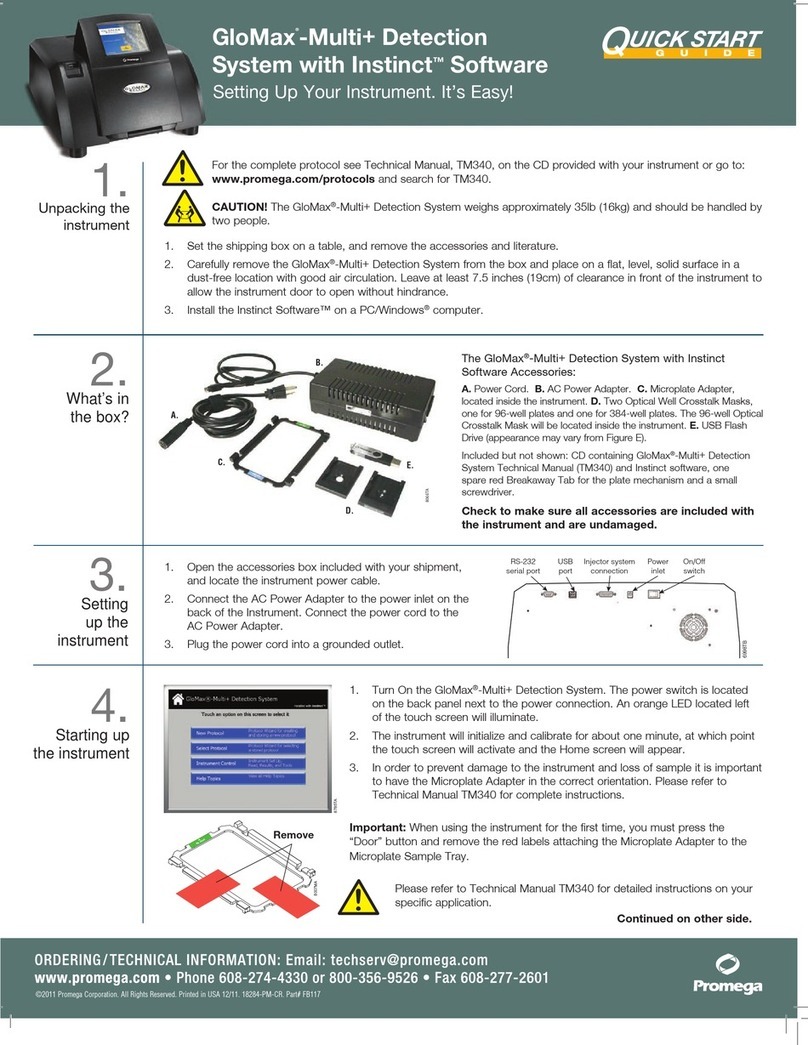 Promega GloMax-Multi Detection System User manual Promega GloMax-Multi Detection System User manual
