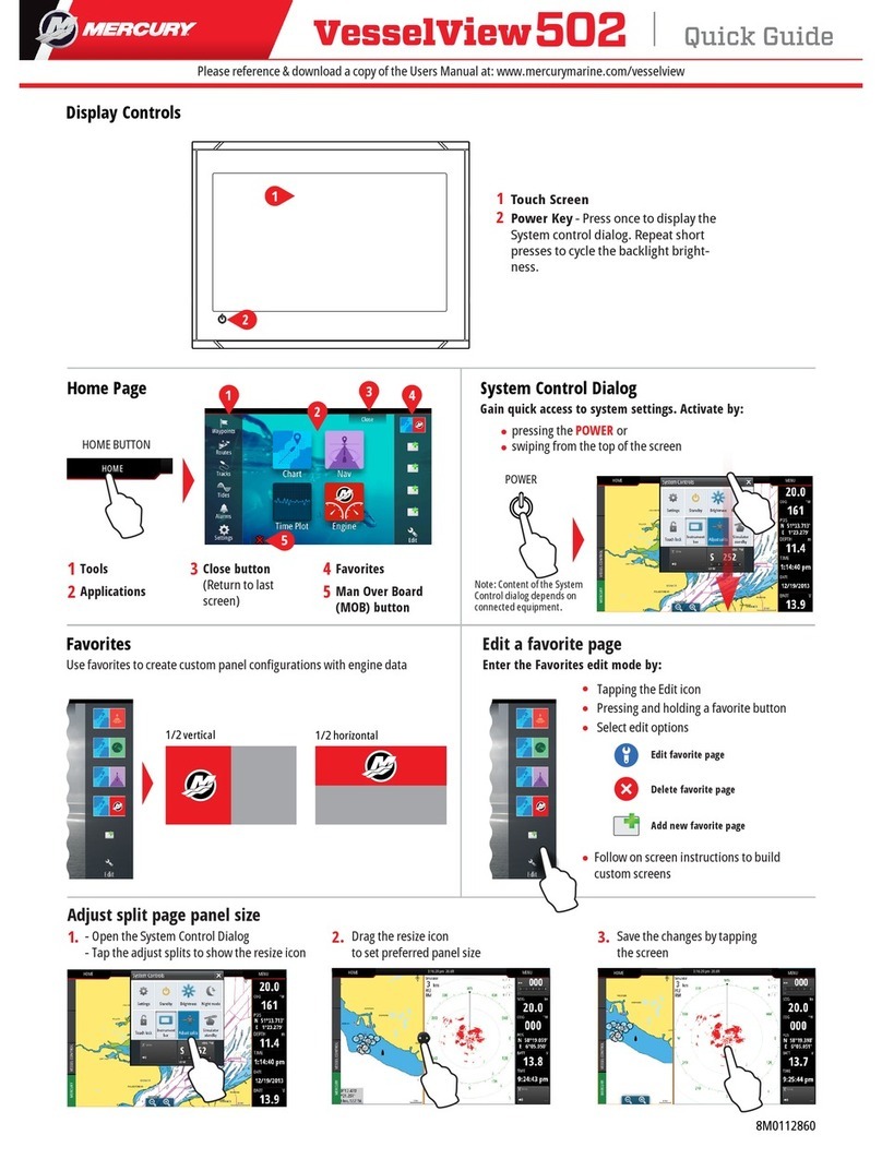 Mercury VesselView502 User manual