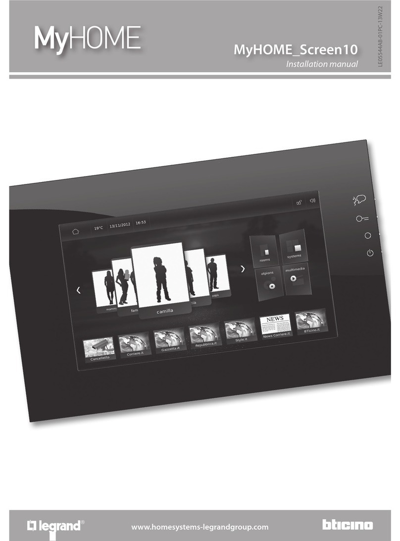 LEGRAND MyHOME Screen10 User manual