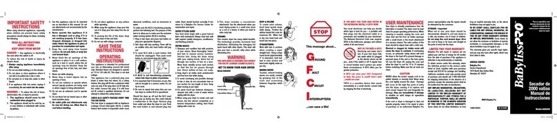 BaByliss PRO BAB2000 Instruction and styling guide
