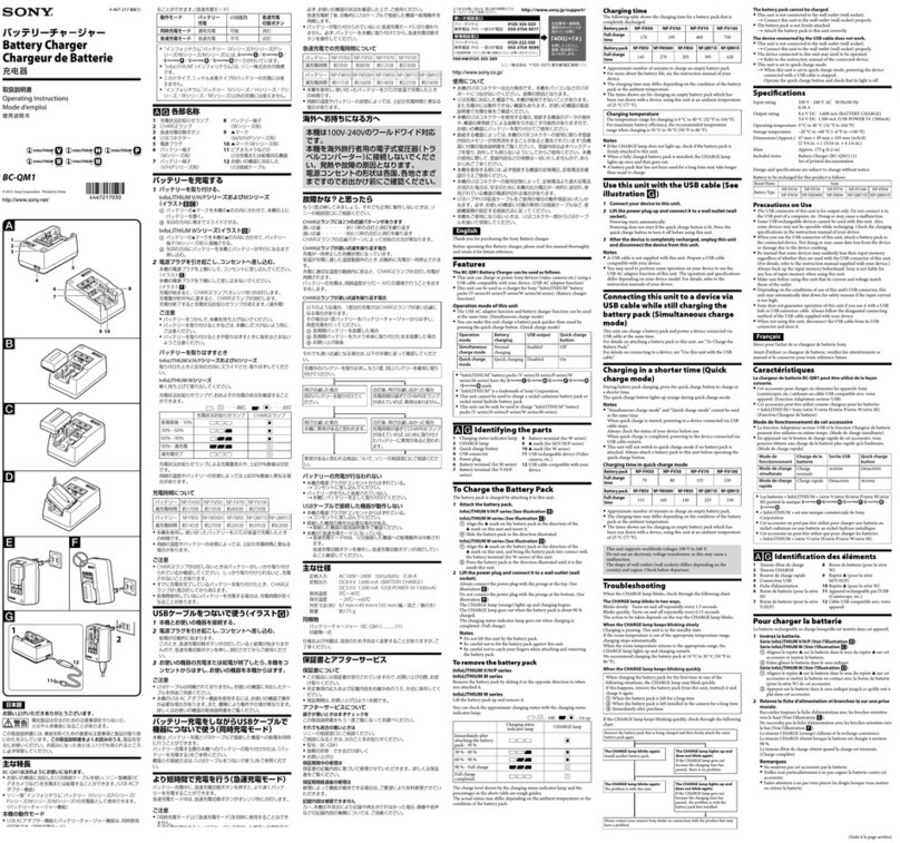 Sony BC-QM1 operating instructions