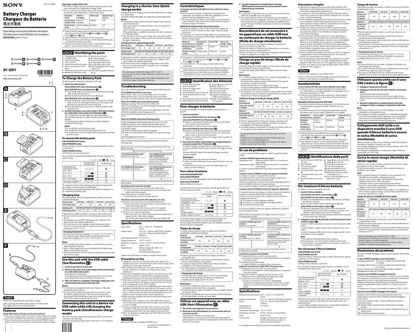 Sony BC-QM1 operating instructions