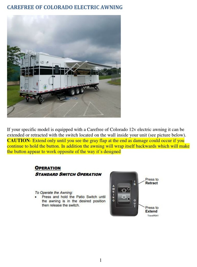 Carefree Electric awning User manual