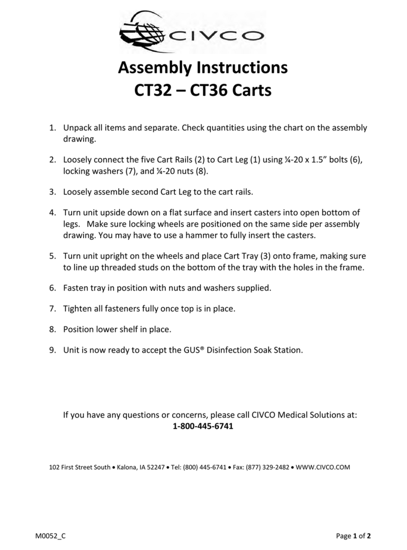 Civco CT32 Assembly & instruction manual