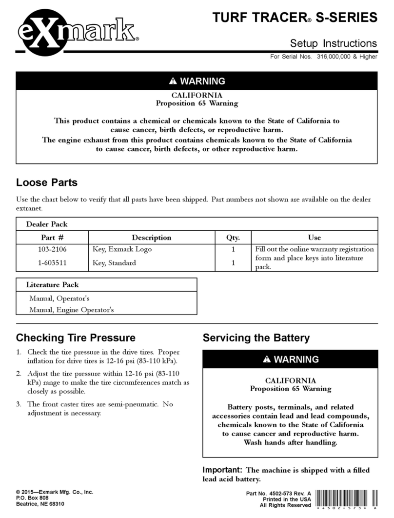 Exmark TURF TRACER S-SERIES Operators Parts list manual