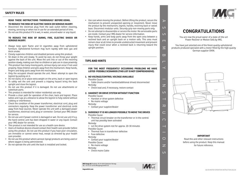 IMG Power Recliner user manual