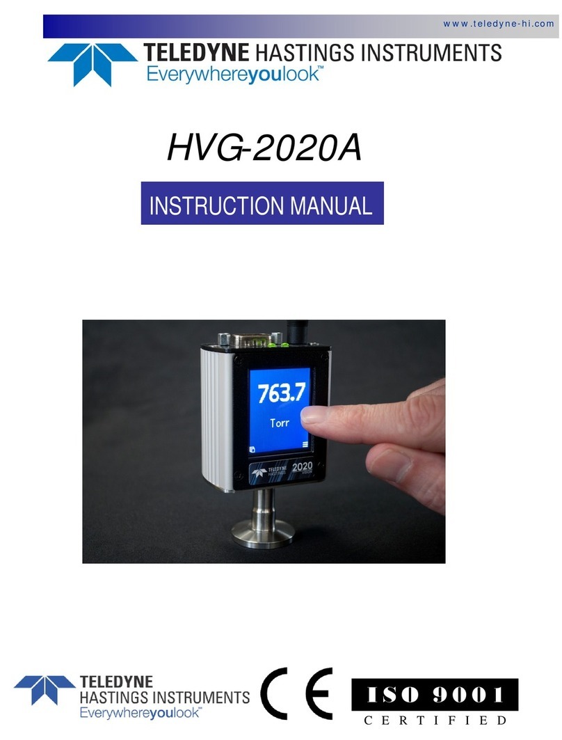 Teledyne HVG-2020A User manual