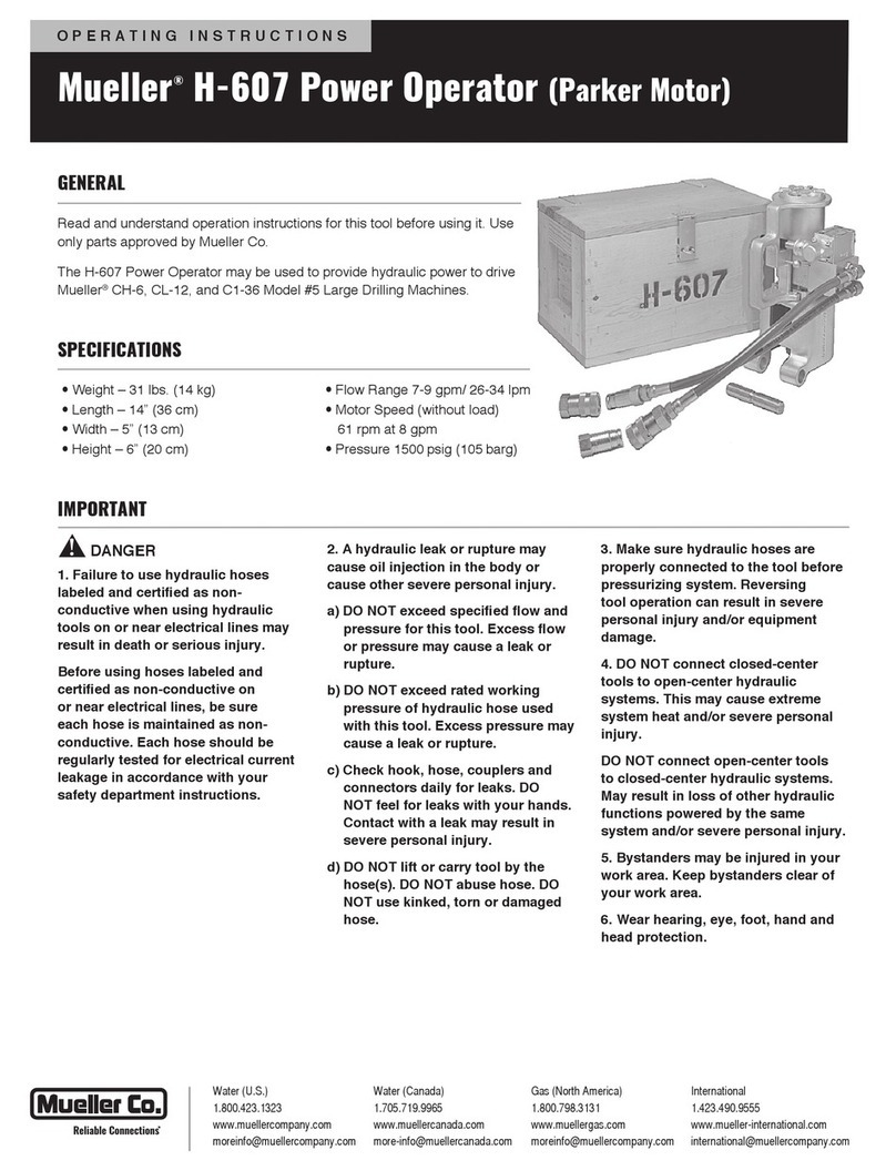 MUELLER CO. H-607 operating instructions