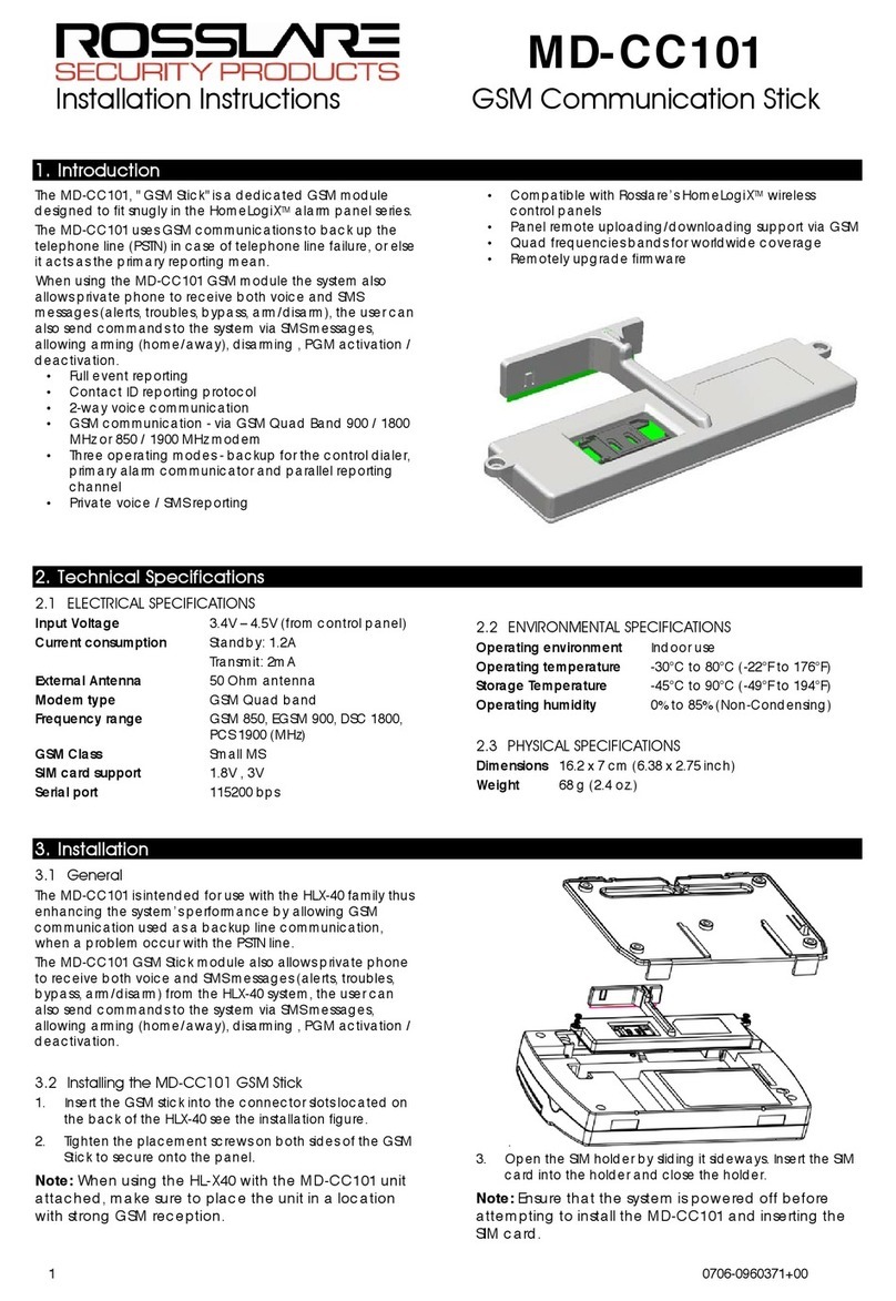 Rosslare MD-CC101 installation instructions