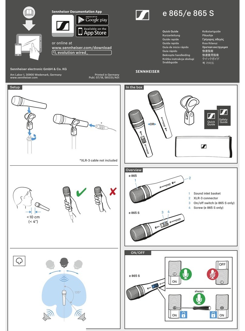 Sennheiser Evolution E865 quick guide