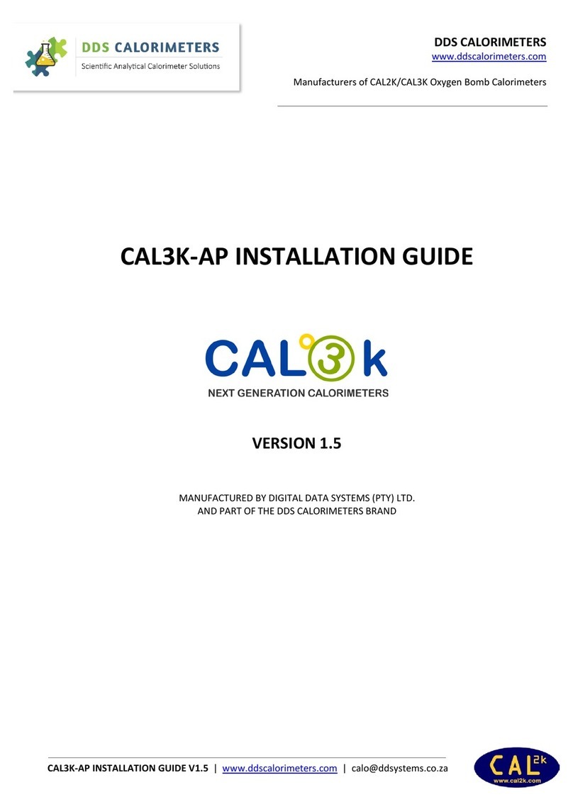 DDS Calorimeters CAL3K-AP User manual DDS Calorimeters CAL3K-AP User manual