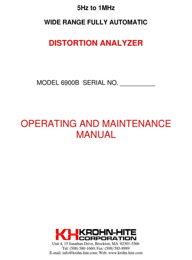 Krohn-Hite 6900B Operating and maintenance manual