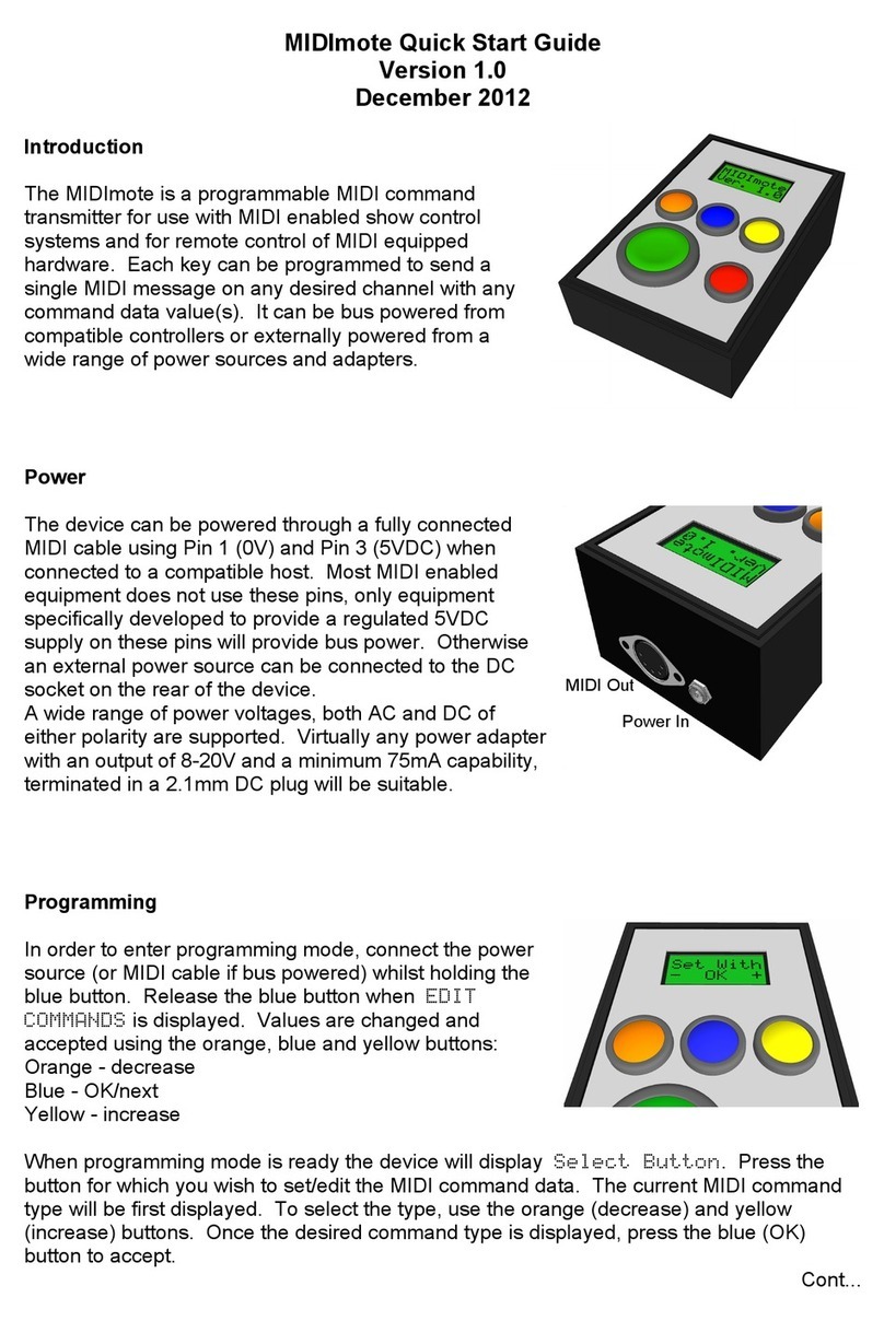 Noise Boys Toys MIDImote quick start guide