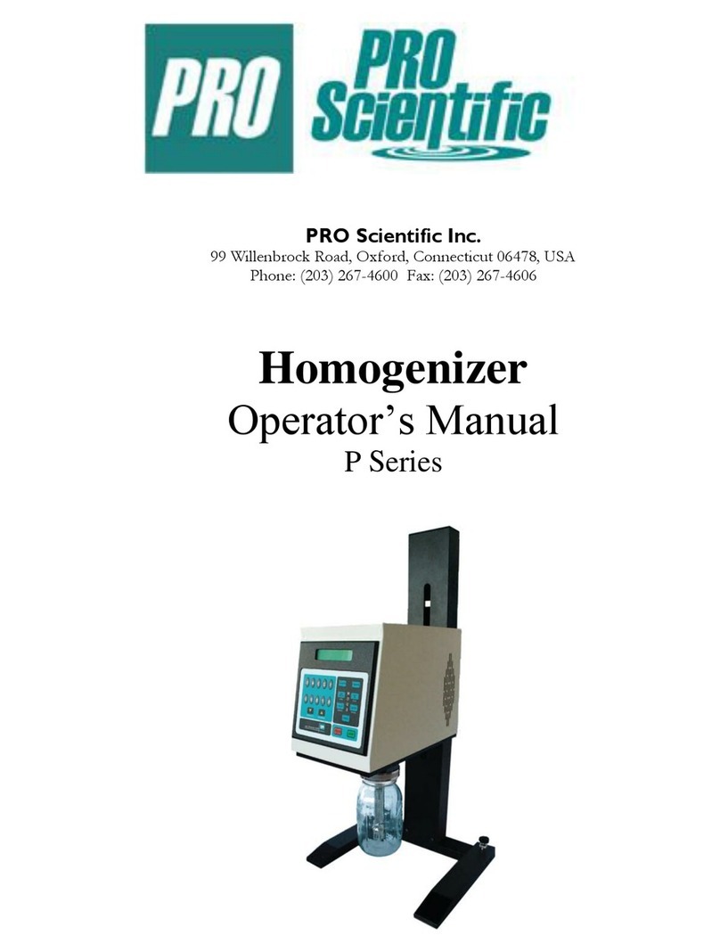 PRO Scientific P Series Operator's manual