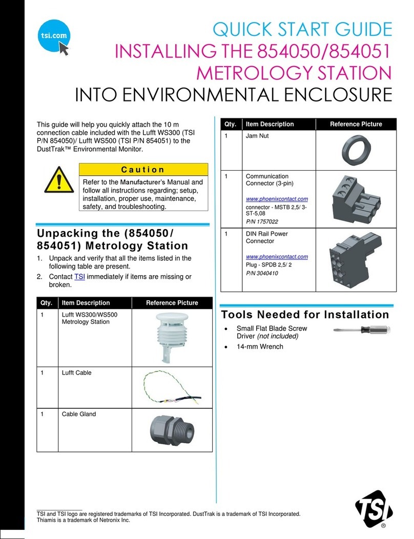 TSI Instruments 854051 quick start guide