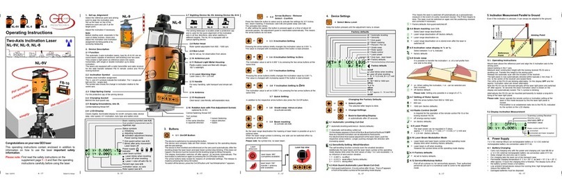 GEO-Laser NL-9V operating instructions