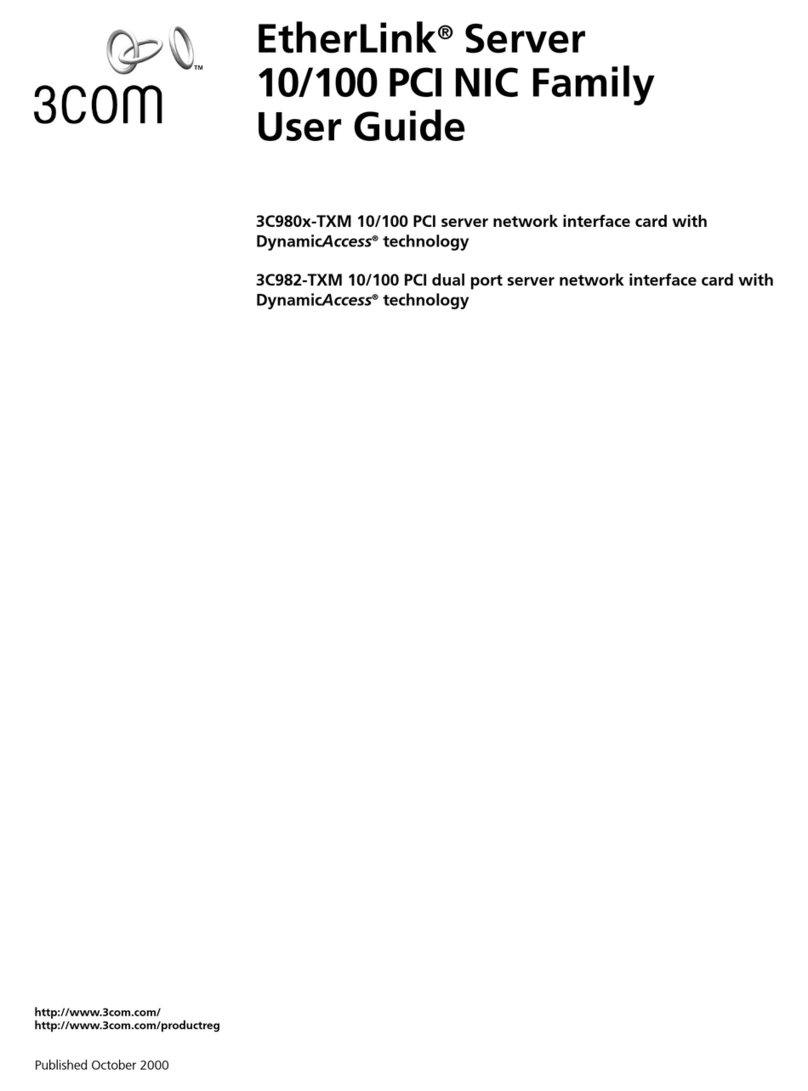 3Com EtherLink 10/100 PCI NIC Series user guide 3Com EtherLink 10/100 PCI NIC Series user guide