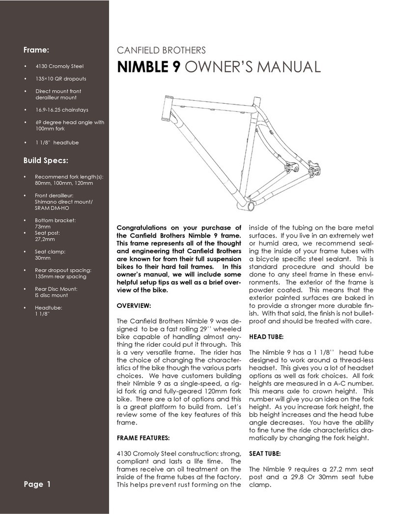 Canfield Brothers NIMBLE 9 owner's manual