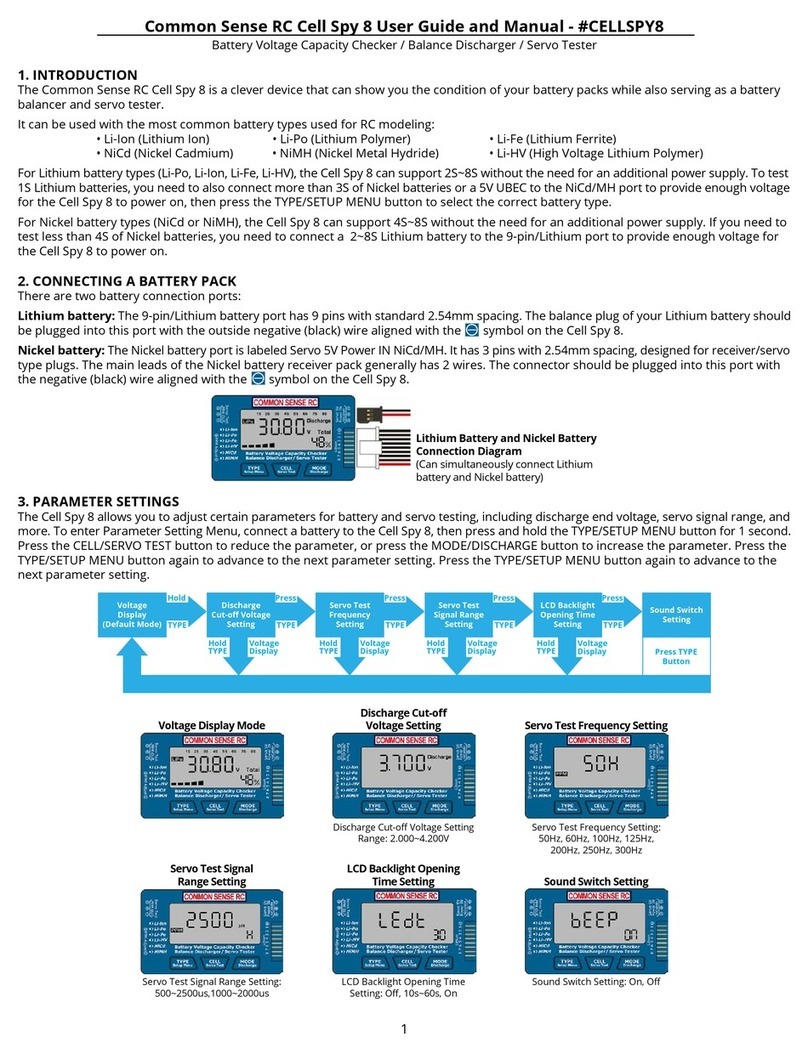 Common Sense RC Cell Spy 8 User manual