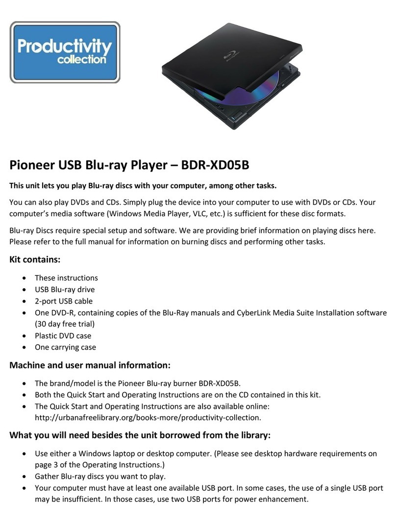 Pioneer BDR-XD05B User manual