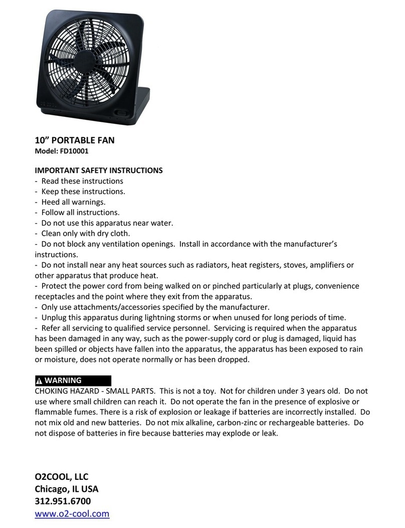 O2cool FD10001 User manual