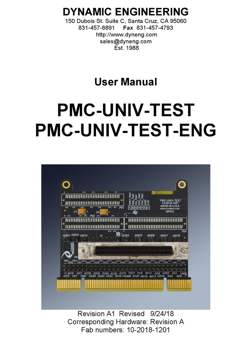 Dynamic Engineering PMC-UNIV-TEST user manual