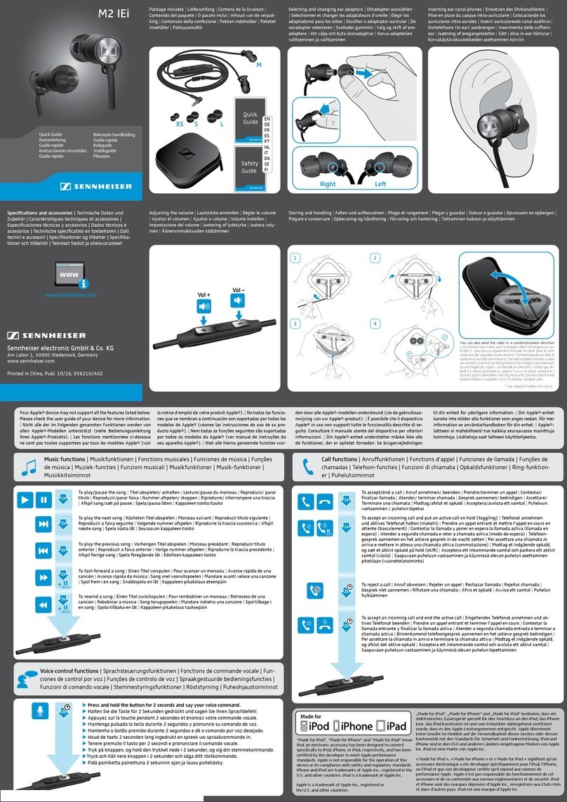Sennheiser M2 IEi quick guide