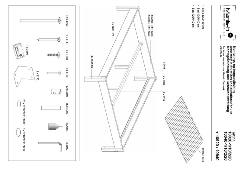 Manis-h 10020-1 Assembly instructions and directions for use