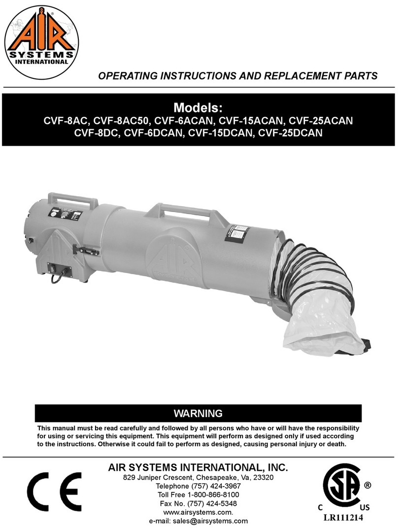 AIR SYSTEMS CVF-8AC50 User manual