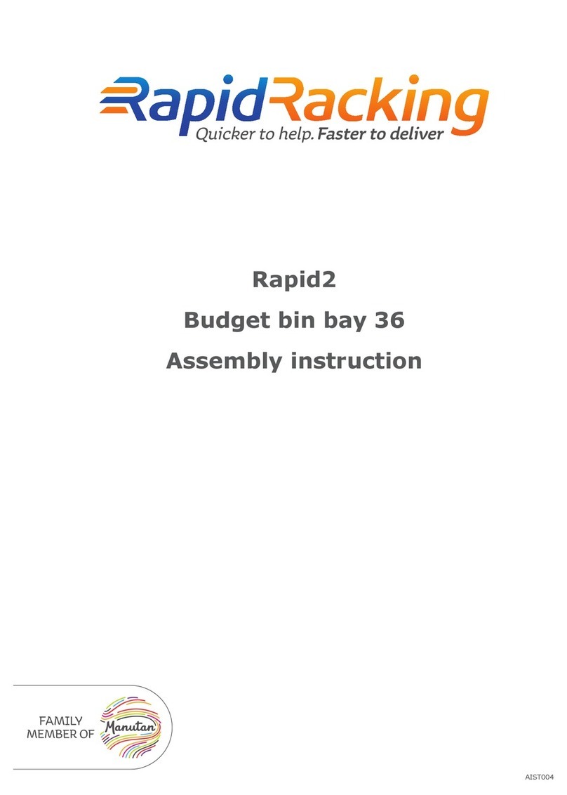 Rapid Racking Rapid2 Budget bin bay 36 User manual Rapid Racking Rapid2 Budget bin bay 36 User manual