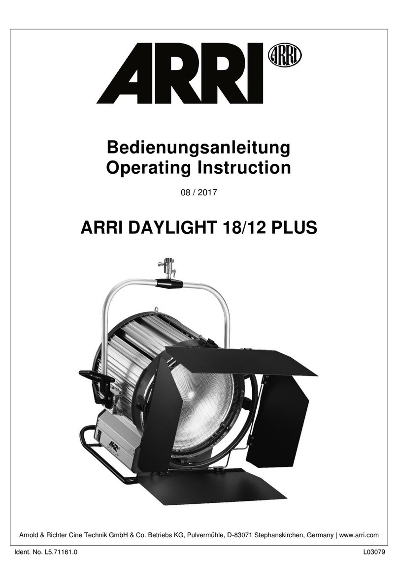 ARRI DAYLIGHT 18/12 PLUS operating instructions