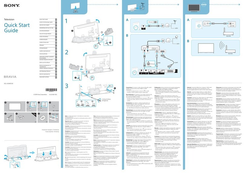 Sony BRAVIA KDL-60W855B Operating and maintenance instructions