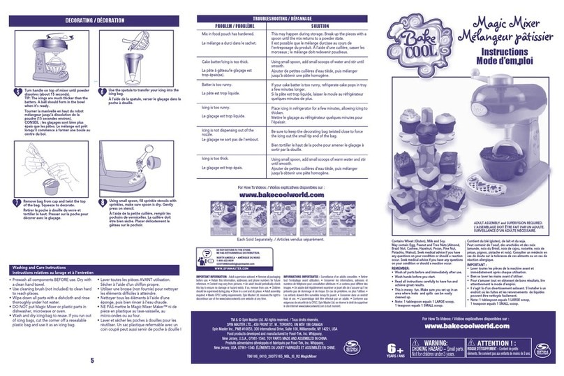 Bake Cool Magic Mixer instruction manual