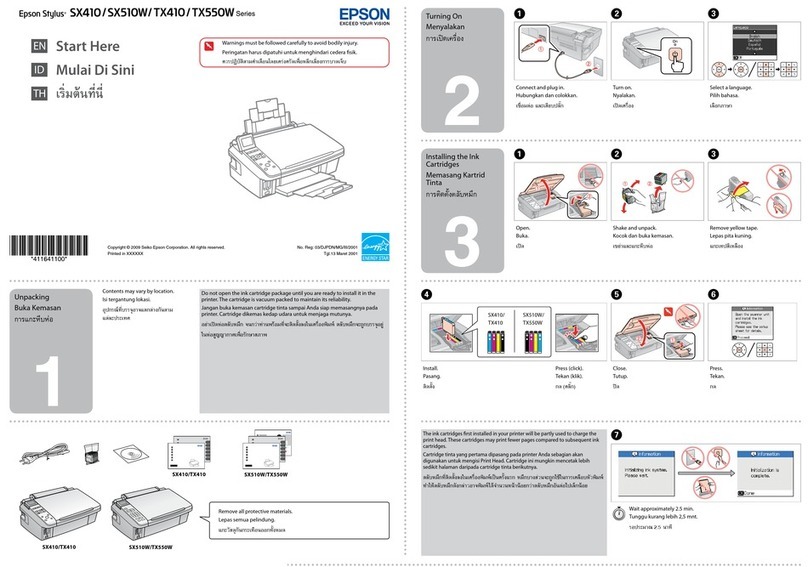Epson SX410 Instruction Manual