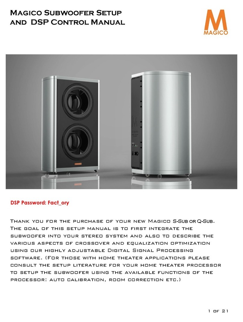 MAGICO S-Sub Setup manual