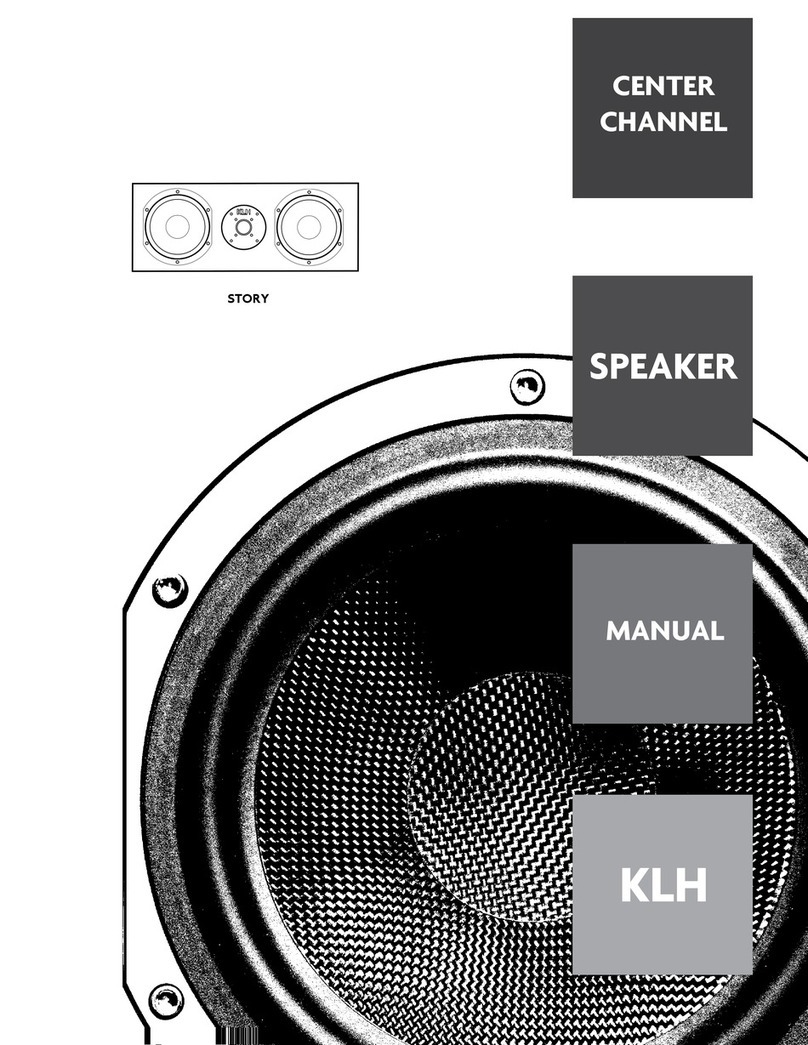 KLH Story Centre Channel Speaker manual