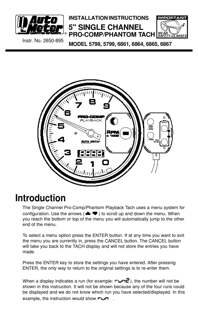 AutoMeter 5798 User manual