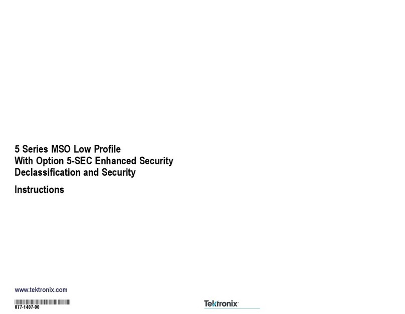 Tektronix 5 Series Installation and maintenance instructions