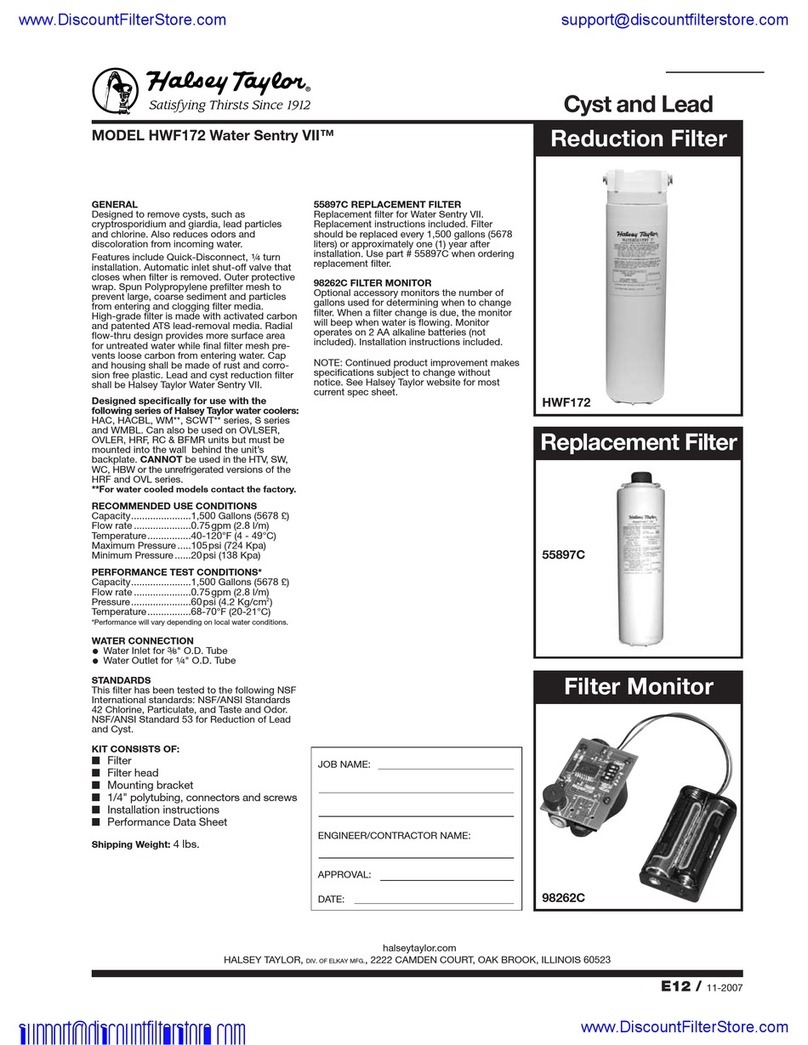 Halsey Taylor HWF172 Water Sentry VII installation instructions Halsey Taylor HWF172 Water Sentry VII installation instructions