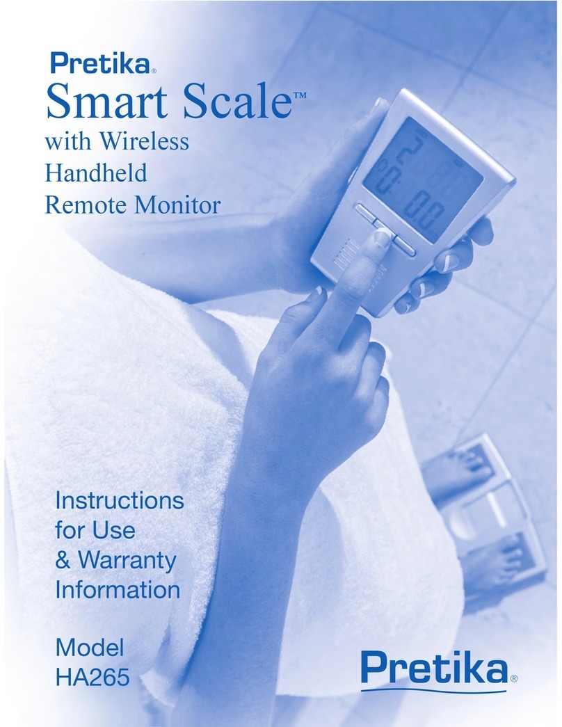 Pretika Smart Scale HA265 Instructions for use & warranty information