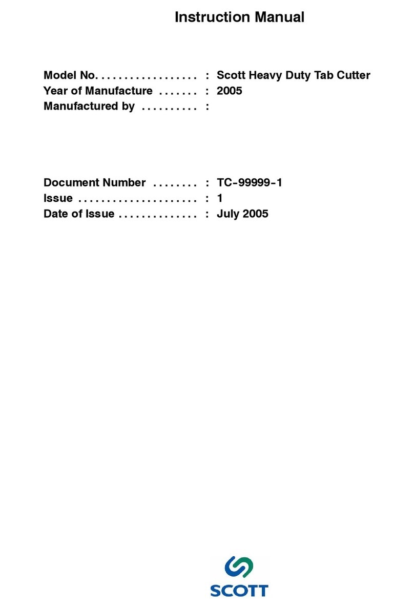 Scott Heavy Duty Tab Cutte User manual