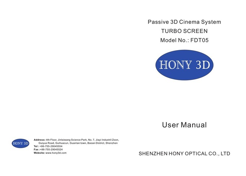 Shenzhen HONY Optical FDT05 user manual Shenzhen HONY Optical FDT05 user manual