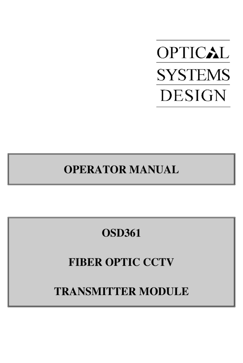 Optical Systems Design OSD361 User manual