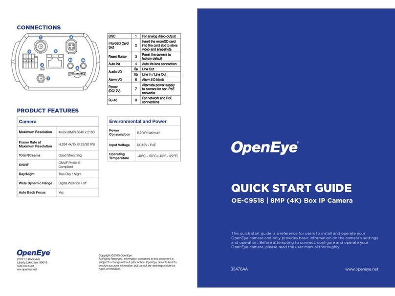 OpenEye OE-C9518 User manual