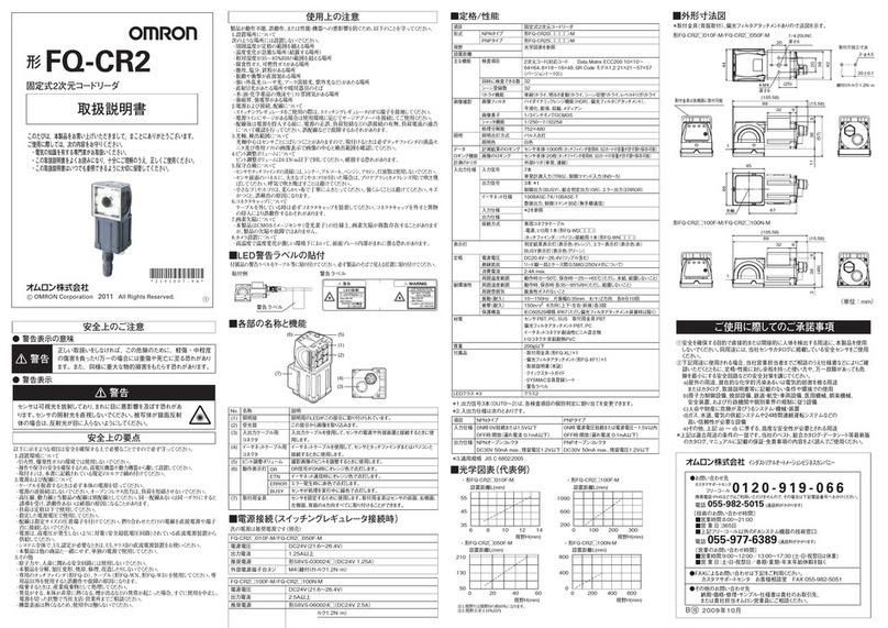 Omron FQ-CR2 Series User manual