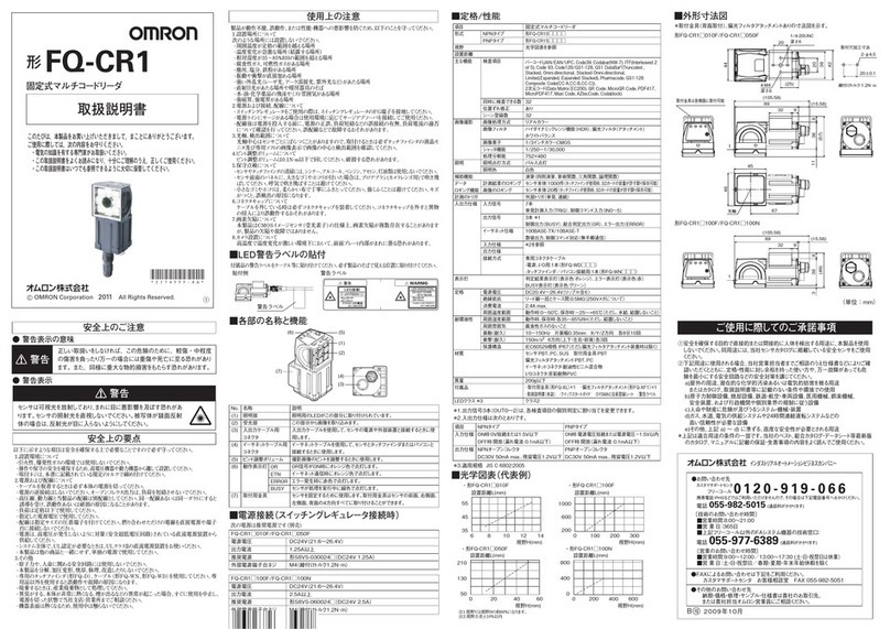 Omron FQ-CR10 Series User manual