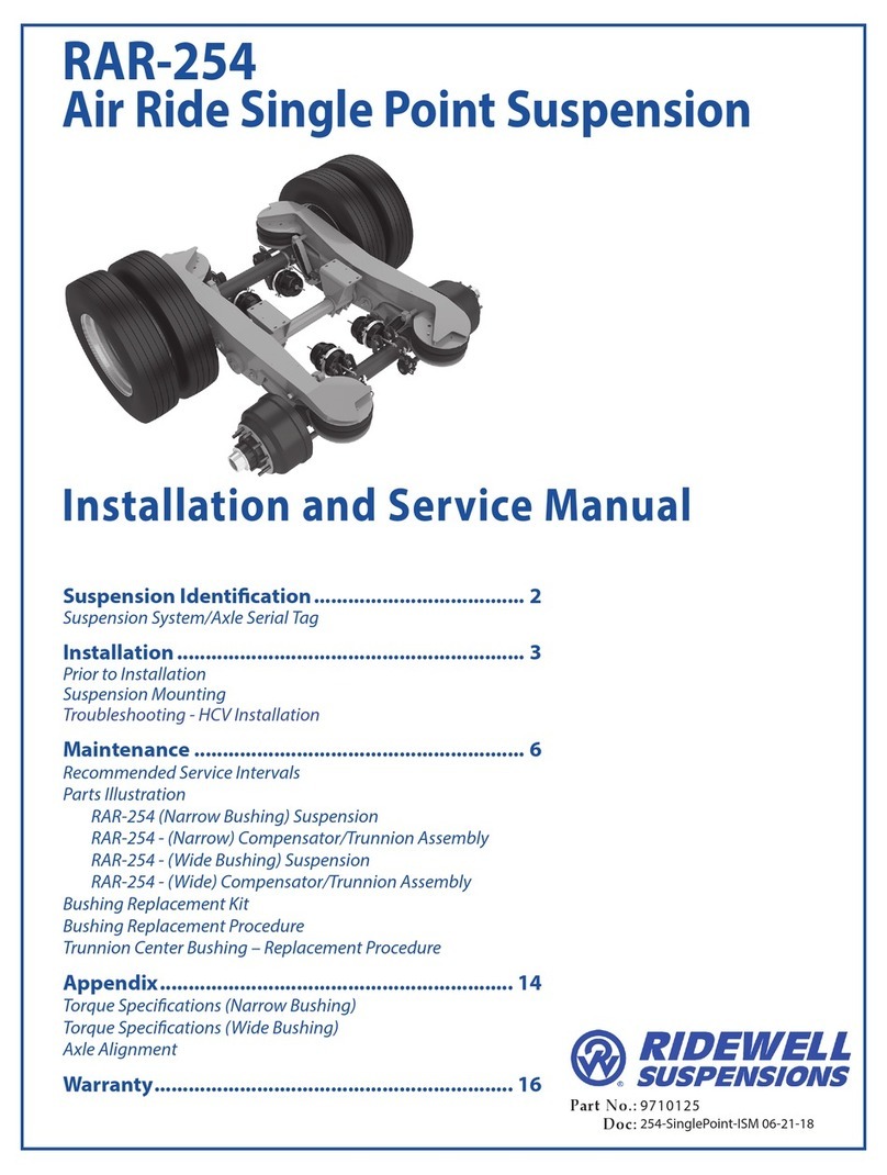 Ridewell Suspensions RAR-254 Manual