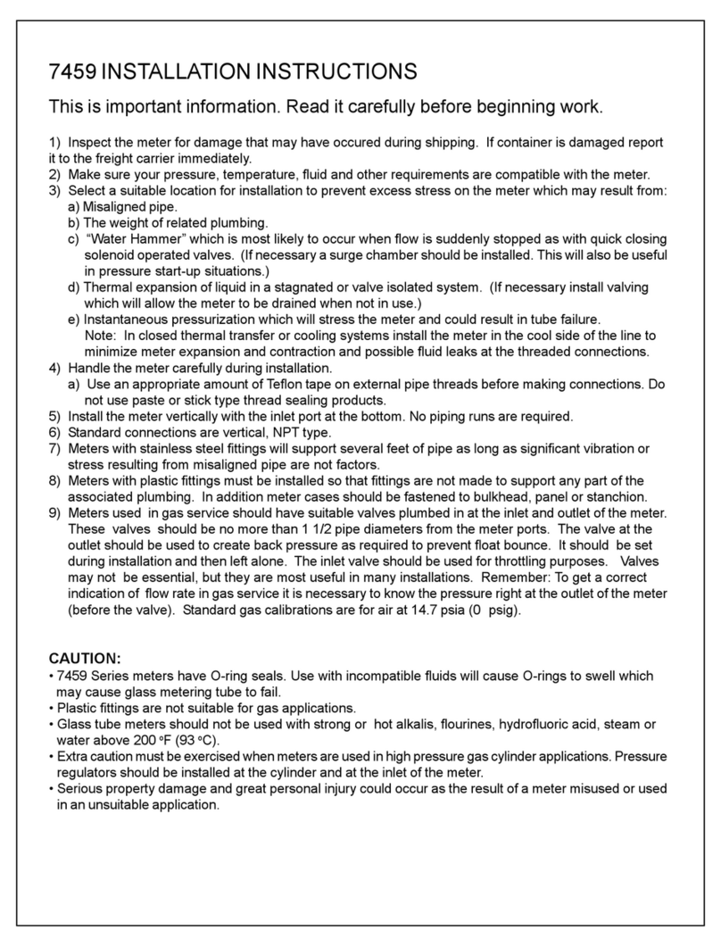 King Instrument 7459 installation instructions