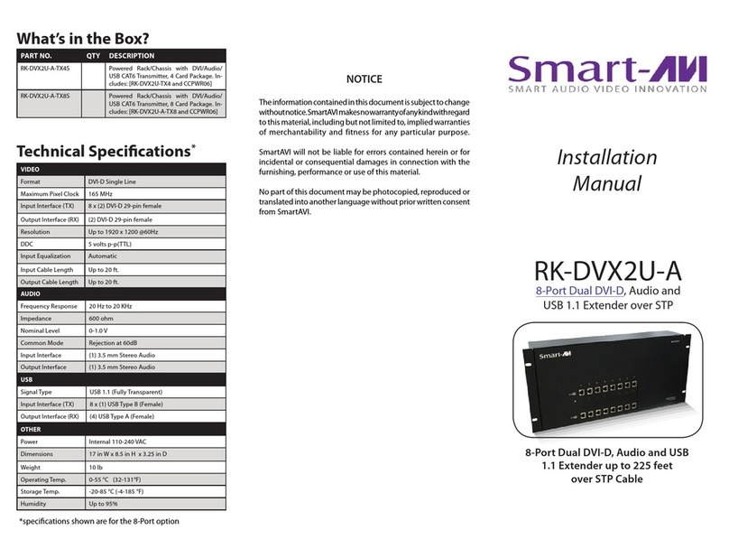SMART-AVI RK-DVX2U-A Series installation manual