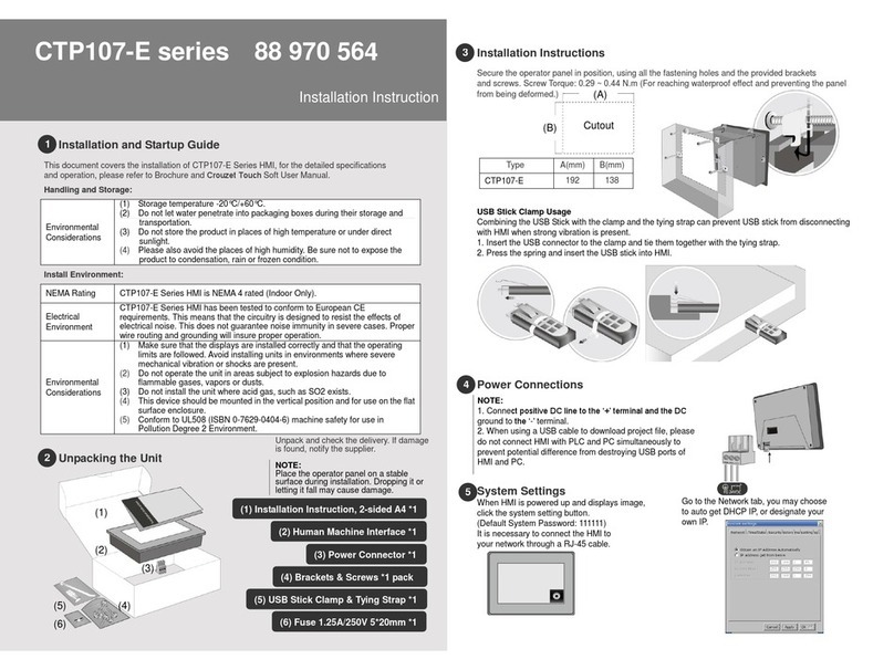 Crouzet 88 970 564 Installation instruction